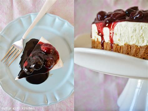 Curly Girl Kitchen Vanilla Bean Cheesecake With Cherries And Dark Chocolate Sauce