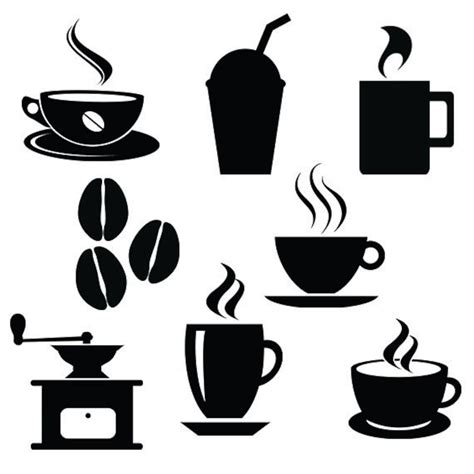 Coffee Svg Silhouette Files Pack Cafe Vector Clipart Digital Download