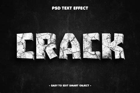 Premium Psd Crack Editable Text Effect