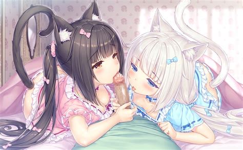 Chocola Vanilla And Minazuki Kashou Nekopara Drawn By Sayori Neko