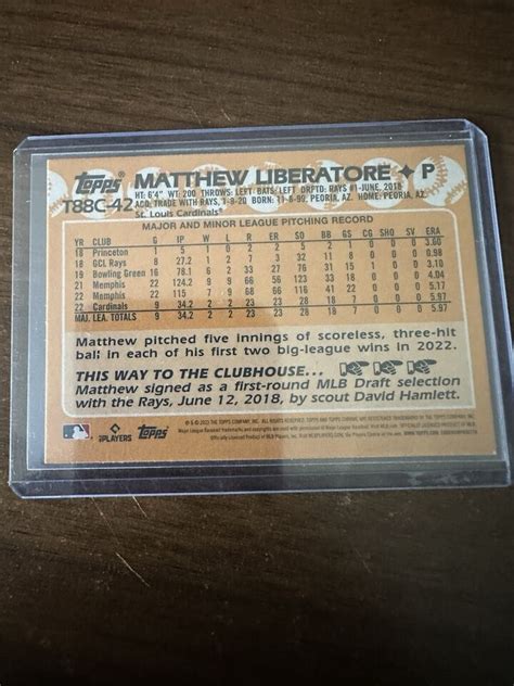 Topps Chrome Th Anniversary Matthew Liberatore Rookie Cardinals