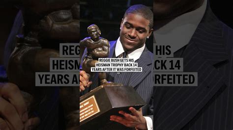 Reggie Bush Gets His Heisman Trophy Back 14 Years After It Was Forfeited Youtube