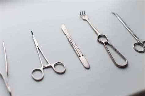 Premium Photo Metal Set Of Medical Instruments Scalpel Blade