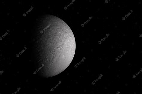 Premium Photo Rhea The Moon Of Saturn Solar System