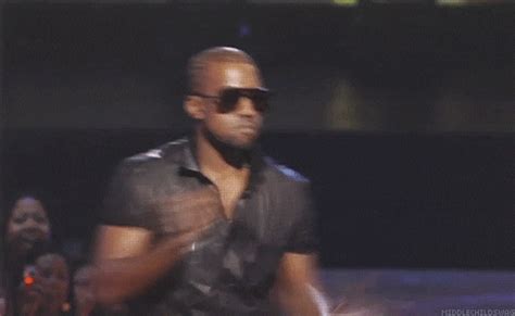 Kanye Laughing Serious Gif