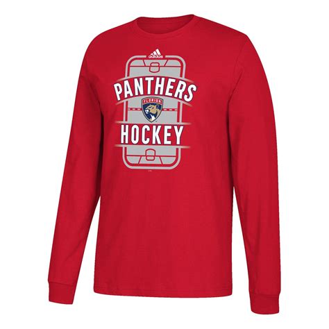 Florida Panthers Adidas Panthers Hockey Red Long Sleeve T Shirt Long