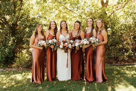 Sage Green And Terracotta Wedding Colors For 2023 Terracotta Bridesmaid Dresses Sage Wedding