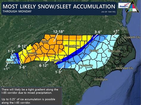 Winter Storm Watch: Here's When Snow, Sleet Will Start In NC ...