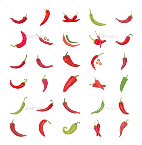 30 Chili Pepper Vector Icons Red Tattoos Hot Tattoos Red Hot Chili