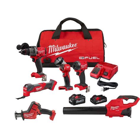 Milwaukee M18 Fuel 18 Volt Lithium Ion Brushless Cordless Combo Kit 4 Tool With Blower And