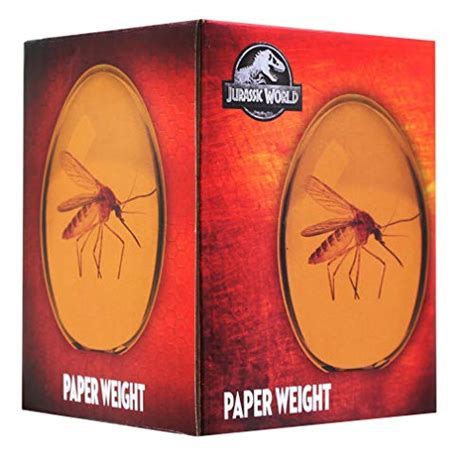 Mosquito De Jurassic Park En Réplica De Resina ámbar Peso De Papel Coleccionable Oficial