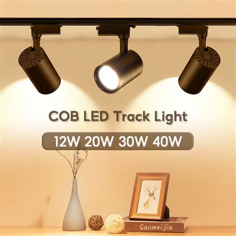 Canmeijia Led Track Light W W W W Cob Lights Rail Spotlight