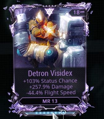 (SOLD) WTS Detron Visidex Riven (+257.9% Damage!) - PC: Trading Post - Warframe Forums