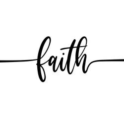 Faith word christian religious calligraphy text Vector Image