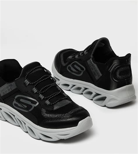 Buy Skechers SLIP INS FLEX GLIDE Logo Detail Slip On Sneakers In Black ...