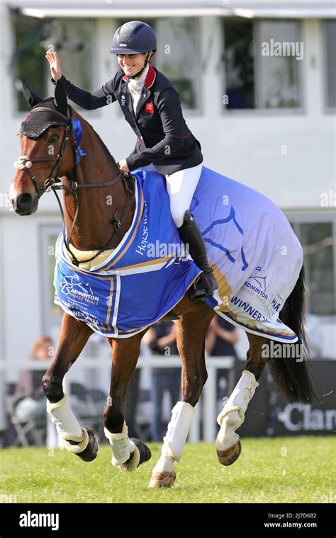 BADMINTON, UK, MAY 8TH Laura Collett riding London 52 after winning Badminton 2022, during the ...