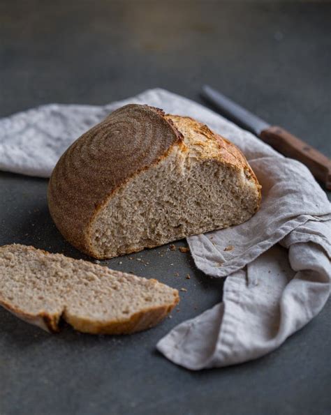 Cut Loaf Of Bread Stock Image Image Of Baked Breakfast 163870605