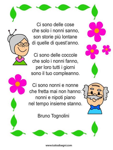 Filastrocca Sui Nonni Da Stampare Filastrocche Nonni Festa Dei Nonni