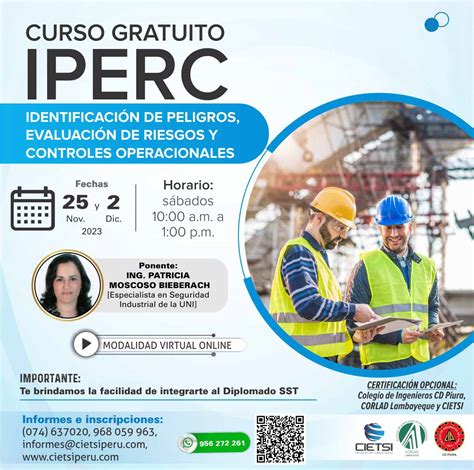 CURSO GRATUITO IDENTIFICACIÓN DE PELIGROS EVALUACIÓN DE RIESGOS Y