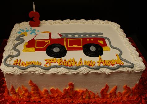 Firetruck Cake Firefighter Birthday Cakes Fire Man Birthday Party