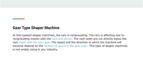 SHAPER MACHINE MECHANISM | PPT