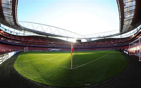 Emirates Stadium Arsenal Fc Stadium Soccer Field Inside View Side