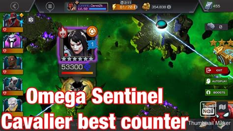 Mcoc Omega Sentinel Cavalier The Best Counter Period God Tier Shi Youtube