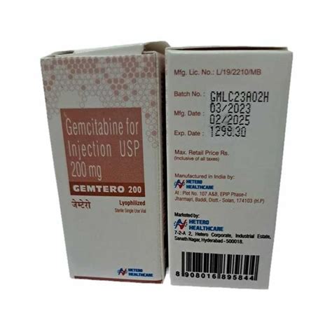 Gemcitabine Injection USP 200 Mg At 3500 Box In Saharanpur ID