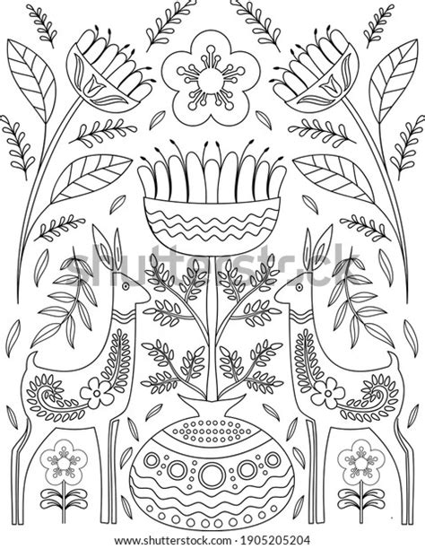 Free Folk Art Coloring Pages