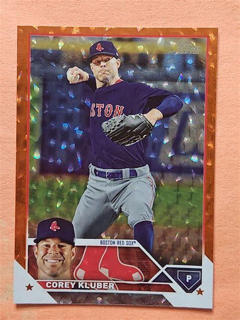 Topps Series Corey Kluber Orange Ice Foil Boston Red