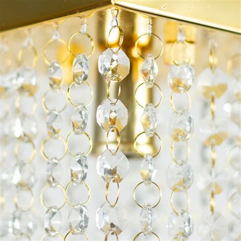 Lustre Pendente Plafon Cristal Crilick Pl Dourado Parcelamento