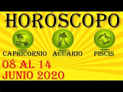 Hor Scopo Semanal Capricornio Acuario Piscis Salud Dinero Amor Y