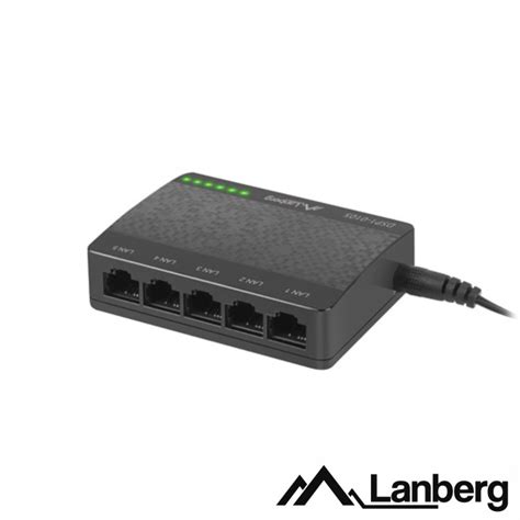 Switch De Rede Ethernet 5 Portas Rj45 Lanberg Ledistronica Lda