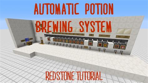 Fully Automatic Potion Brewing System Minecraft Redstone Tutorial