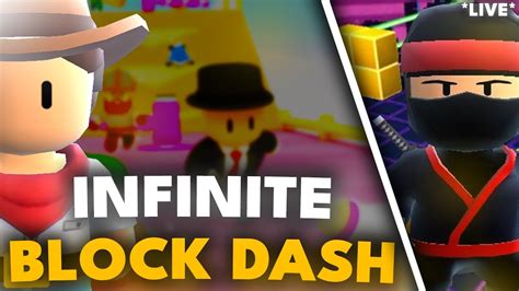 Infinite Block dash w Stumble Guys Promowanie i Ocenianie kanałów