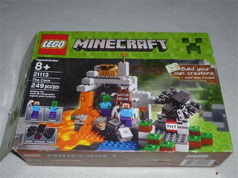 Boxed Lego Minecraft The Cave Set Complete Pcs Mini Figs