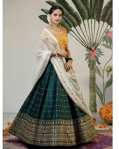 South Indian Pattu Sarees For Brides Half Saree Designs