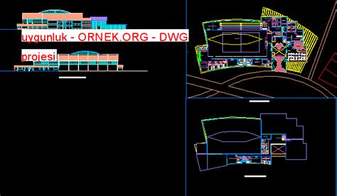 Proje Sitesi Ilkokul I In Spor Salonu Autocad Projesi