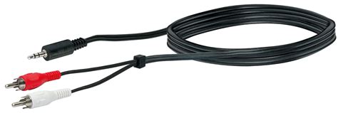 Schwaiger Audio Adapter Kabel TFS1015 533 Klinke Cinch Schwarz 1 5m