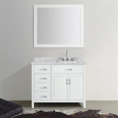 Beaumont Decor Hampton 43 In White Undermount Single Sink Bathroom