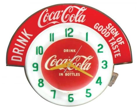 Coca Cola Cleveland Neon Clock W Coca Cola Drink Value Price Guide