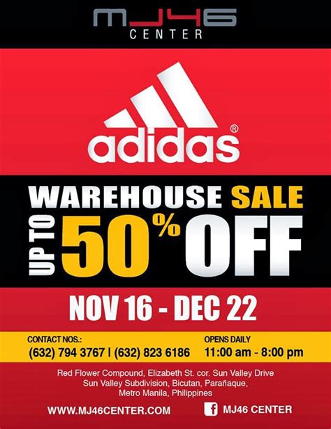 Manila Shopper: Adidas Warehouse SALE at MJ46 Center: Nov 2013