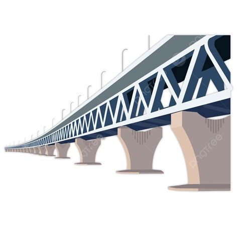 Bridge Illustration Vector Art PNG Bangladesh Padma Bridge