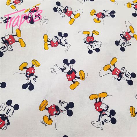 Peave Avenida Conocido Telas Estampadas De Mickey Mouse Resaltar