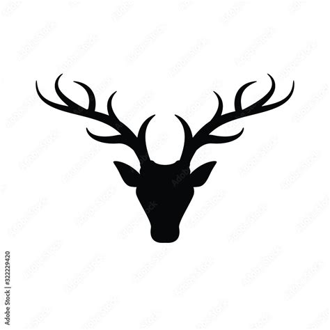 Deer head silhouette vector Stock Vector | Adobe Stock