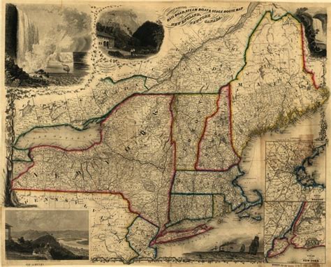 Amazon.com: 1850 Railroad Vintage Map Transportation, Middle Atlantic ...