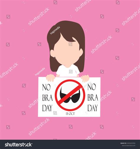 International No Bra Day Vector Illustration Stock Vector Royalty Free