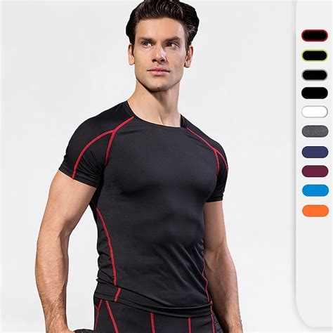 Arsuxeo Men S Compression Shirt Running Shirt Short Sleeve Tee Tshirt