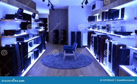 Inside Denon Electronic Store. Denon Sound Systems. Hi-fi Systems in ...