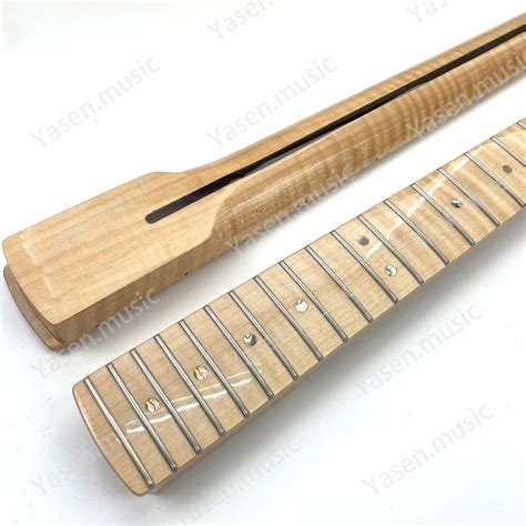 Гриф для гитары Tiger Flame Maple, радиус 9,5 дюйма, 22 лада ST, замена ...